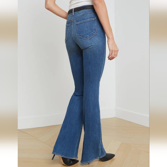L'AGENCE Bell High Rise Flare Jeans Authentique Size 30 - Picture 3 of 7